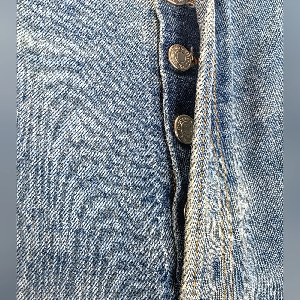 Free People We The Free Button Fly Jeans Frayed Bottom Distressed Womens Size 30